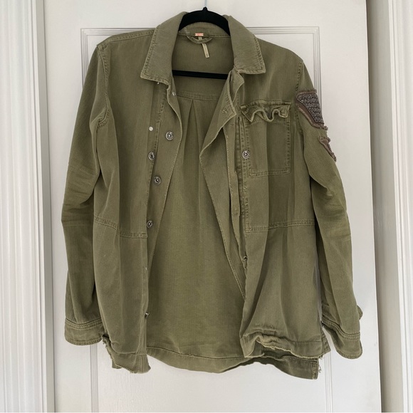 Free People Military Inspired Jacket/Shirt - Picture 4 of 12